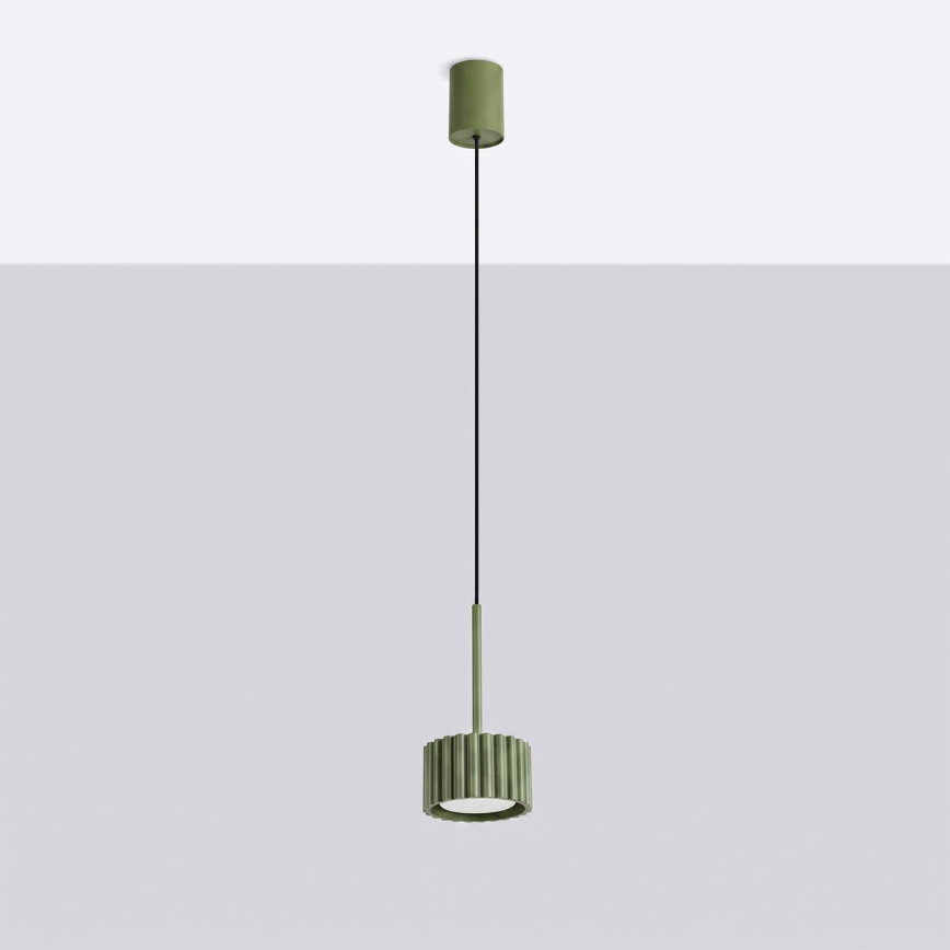 Závesný luster AURA na lanku 1xGX53/10W/230V zelený