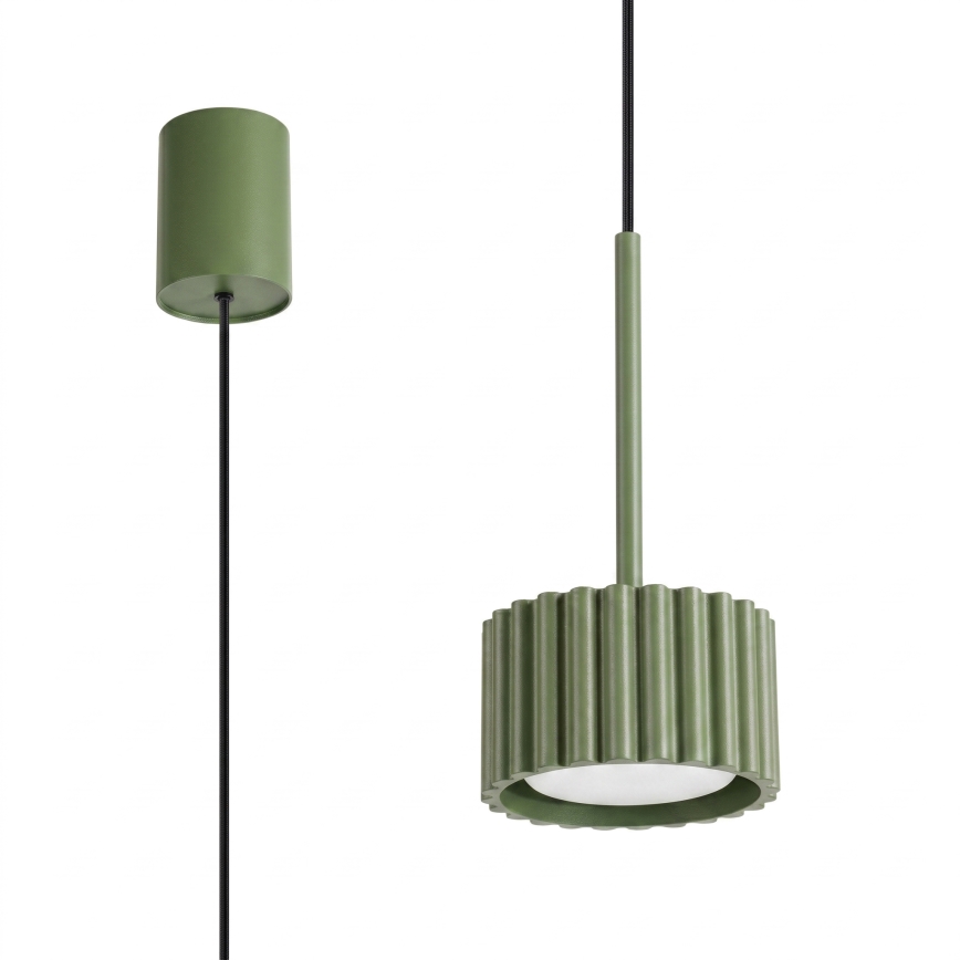 Závesný luster AURA na lanku 1xGX53/10W/230V zelený