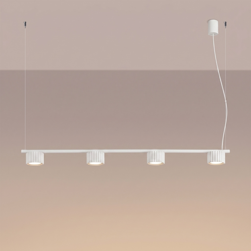 Luster na lanku AURA 4xGX53/10W/230V biela