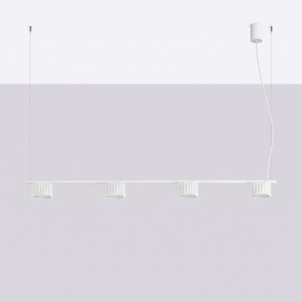 Luster na lanku AURA 4xGX53/10W/230V biela