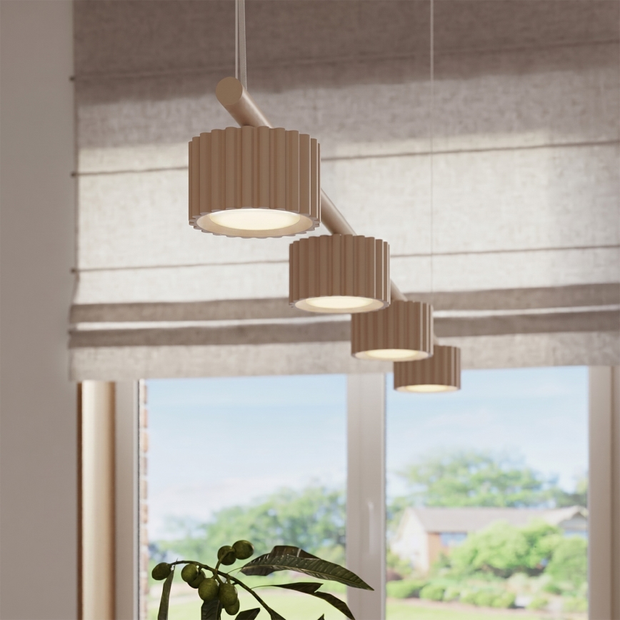 Závesný luster AURA na lanku 4xGX53/10W/230V krémový