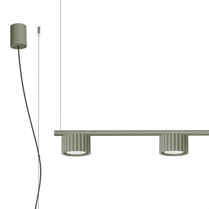 Luster na lanku AURA 4xGX53/10W/230V zelený