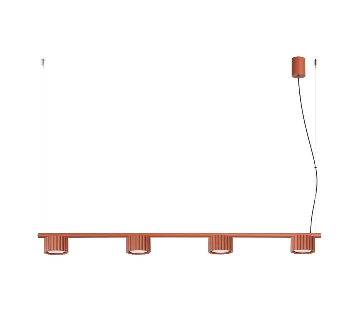 SL.2699 - Závesný luster AURA na lankách 4xGX53/10W/230V červený SL.2699