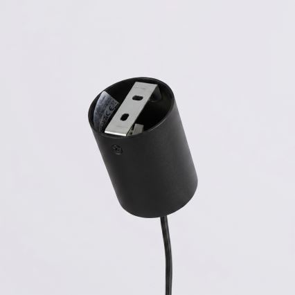 Závesný luster na lanku KARBON 4xGU10/10W/230V čierny