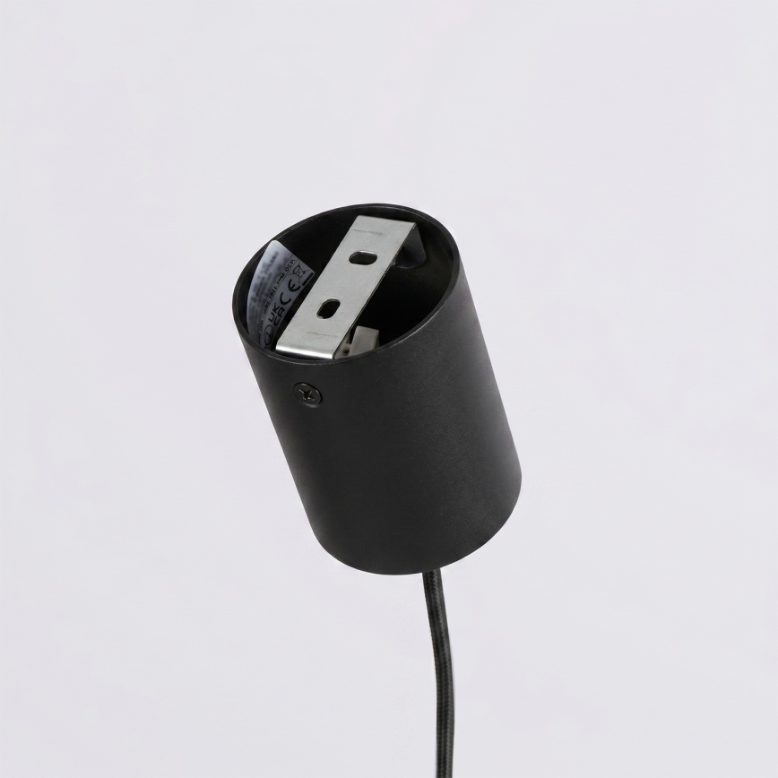 Závesný luster na lanku KARBON 4xGU10/10W/230V čierny