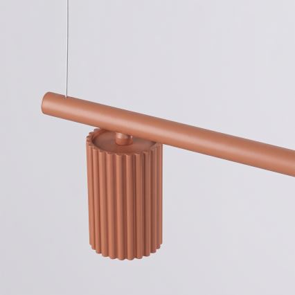 Závesné svietidlo na lanku KARBON 4xGU10/10W/230V oranžové