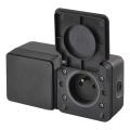 Spínač domový striedavý so zásuvkou 250V/16A IP55