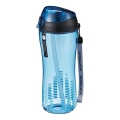 Športová fľaša so slamkou 550 ml modrá