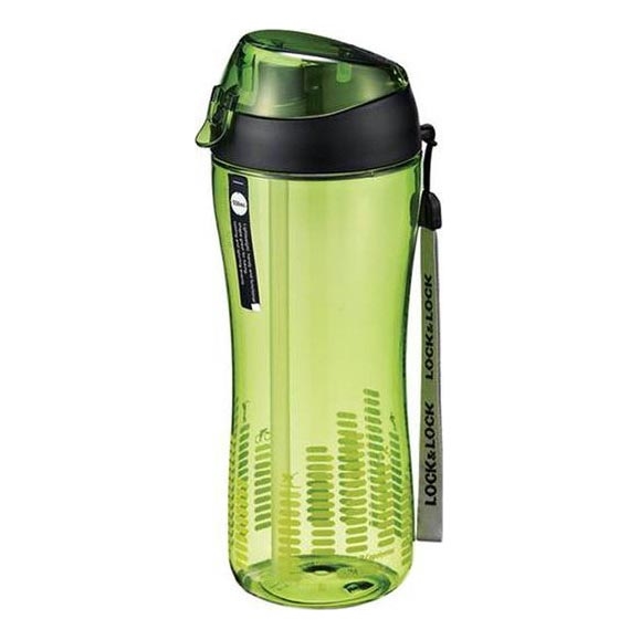 Športová fľaša so slamkou 550 ml zelená