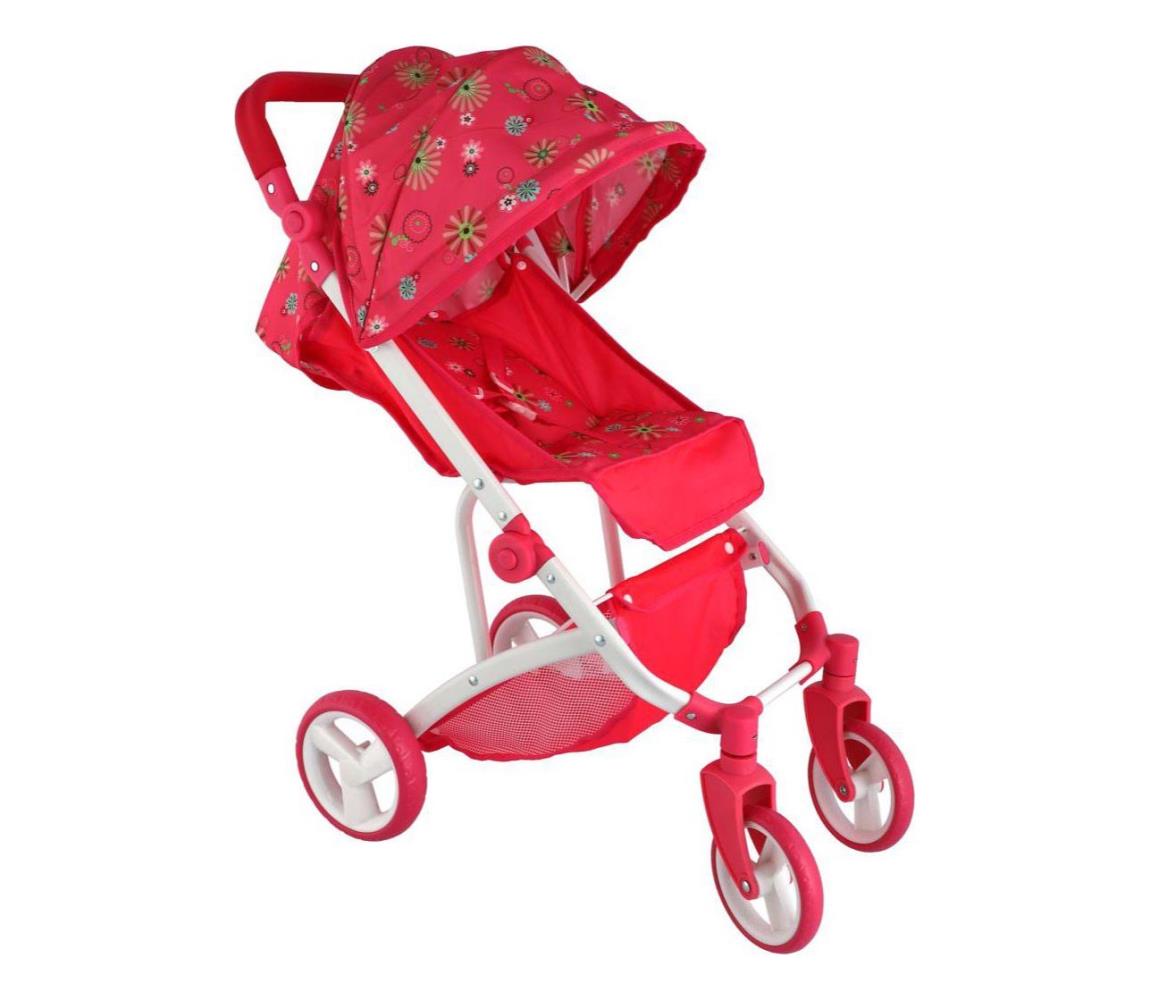 Teddies Športový kočík pre bábiky, červený 00160019