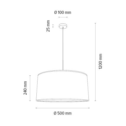 Luster na lanku BENITA 1xE27/40W/230V hnedá/dub – FSC certifikované