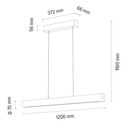 LED Stmievateľný luster na lanku CONOR LED/34,5W/230V dub
