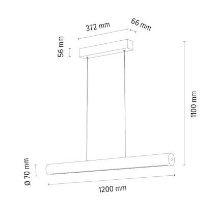 LED Stmievateľný luster na lanku CONOR LED/34,5W/230V dub – FSC certifikované