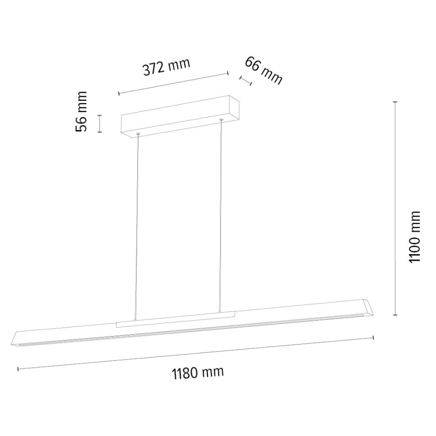 LED Stmievateľný luster na lanku JONAS LED/16,5W/230V dub