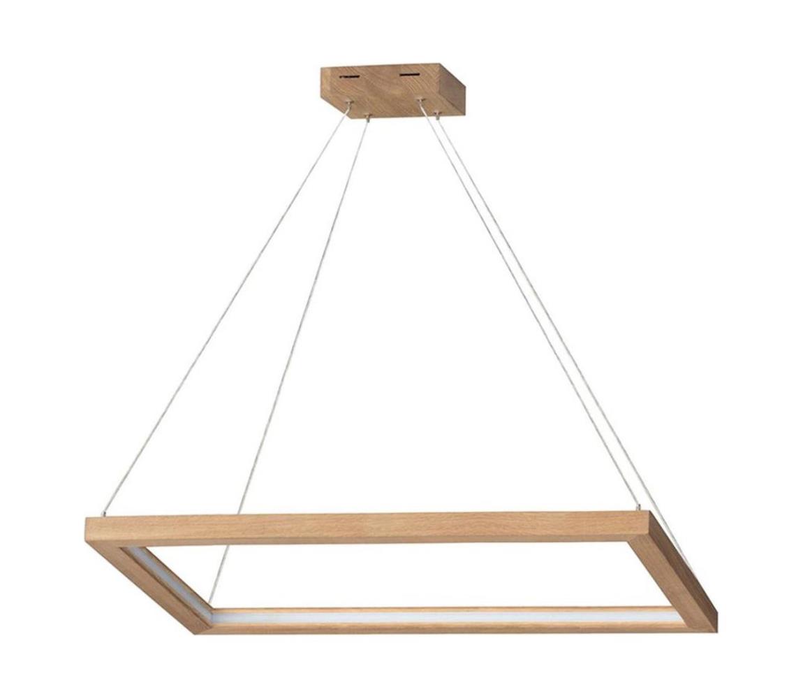 1017402400000-LED Stmievateľný luster na lanku LEGNO LED/31,5W/230V dub