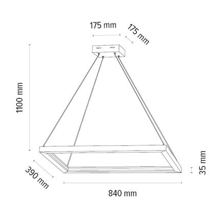 LED Stmievateľný luster na lanku LEGNO LED/31,5W/230V dub – FSC certifikované