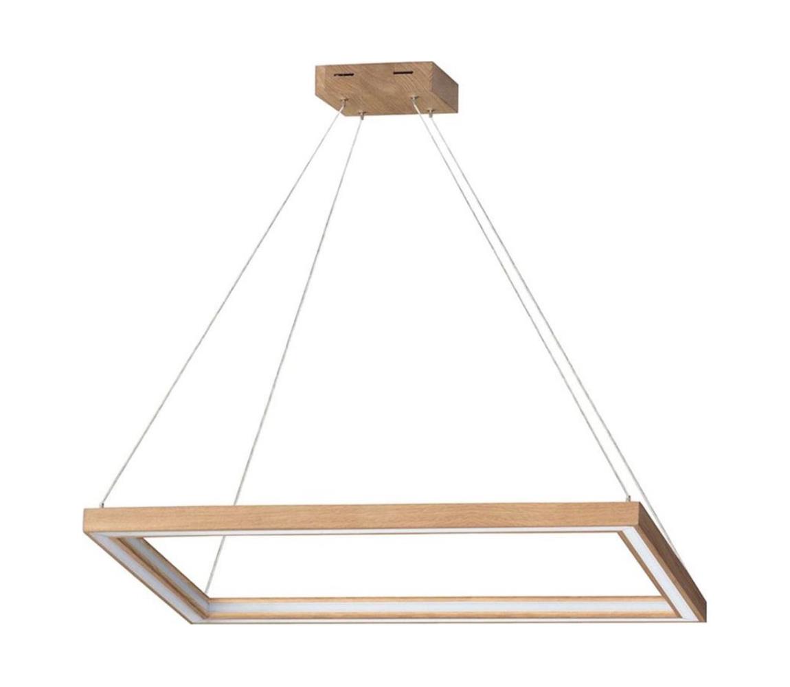 1027402300000-LED Stmievateľný luster na lanku LEGNO 2xLED/33W/230V dub