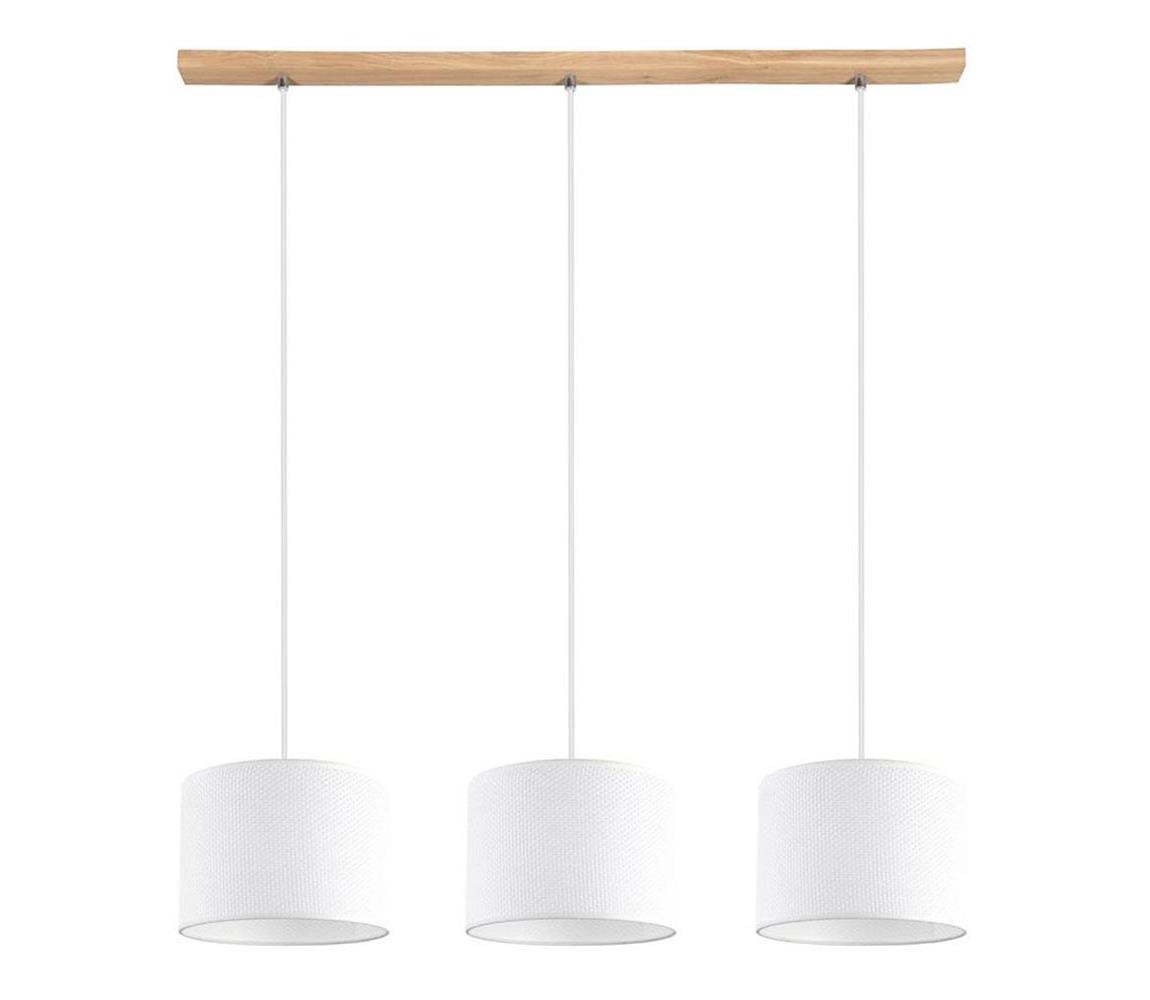 1037400111546 - Luster na lanku BENITA 3xE27/40W/230V dub