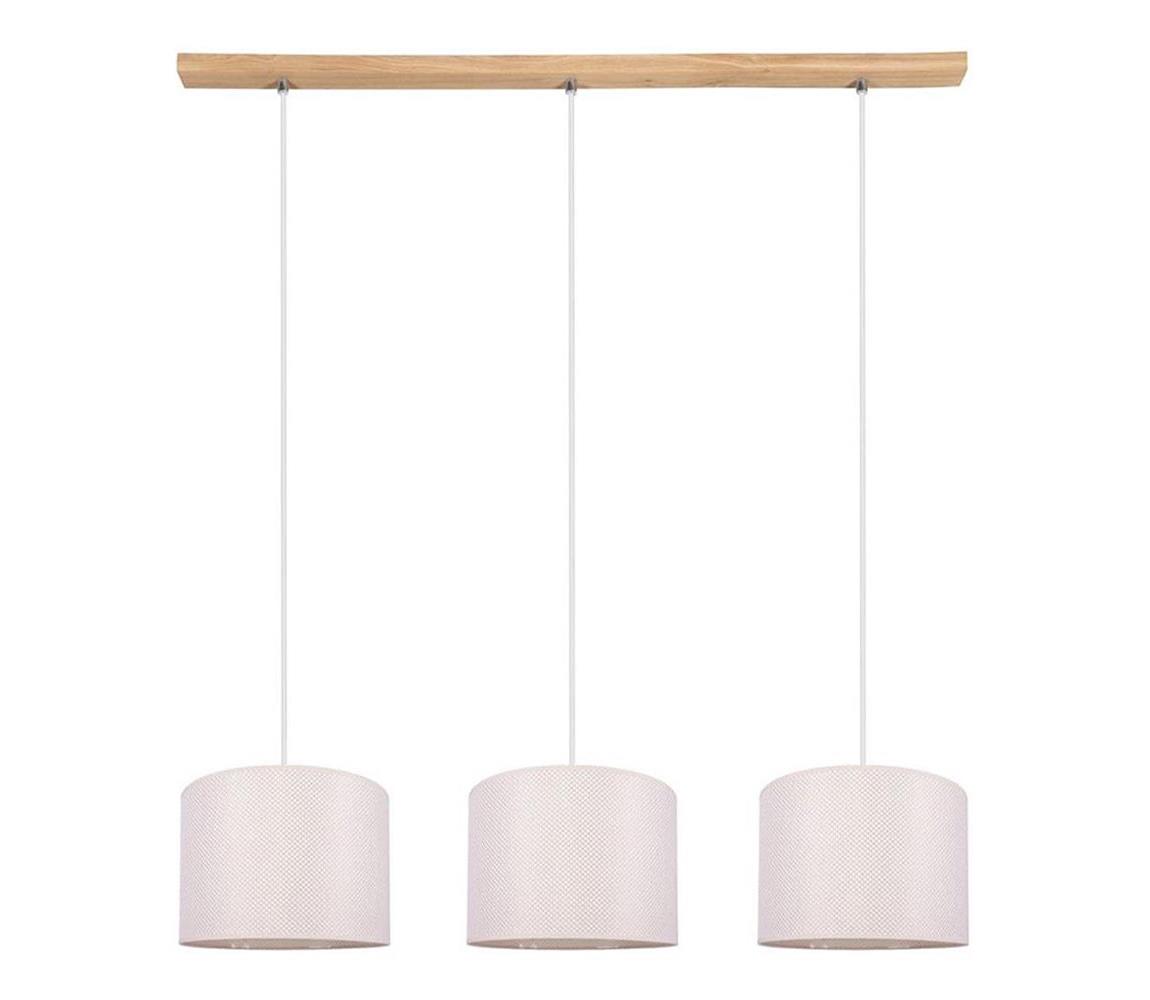 1037400611528 - Luster na lanku BENITA 3xE27/40W/230V dub