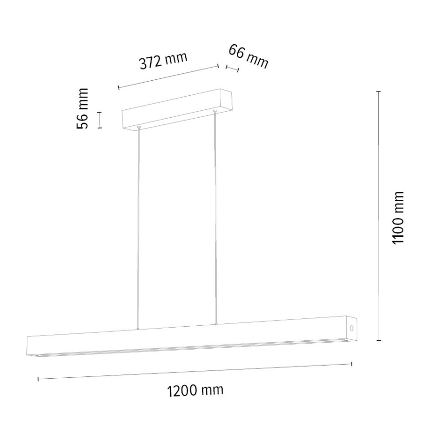 LED Stmievateľný luster na lanku LEON 3xLED/18W/230V dub