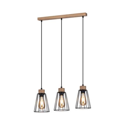 Spot-Light - Luster na lanku ORAZIO 3xE27/60W/230V dub