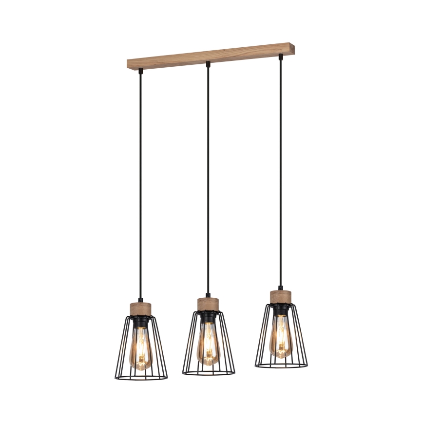 Spot-Light - Luster na lanku ORAZIO 3xE27/60W/230V dub
