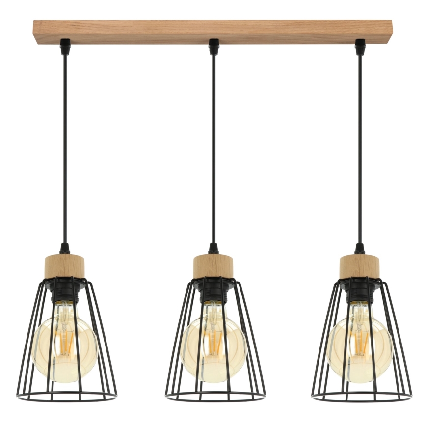Spot-Light - Luster na lanku ORAZIO 3xE27/60W/230V dub