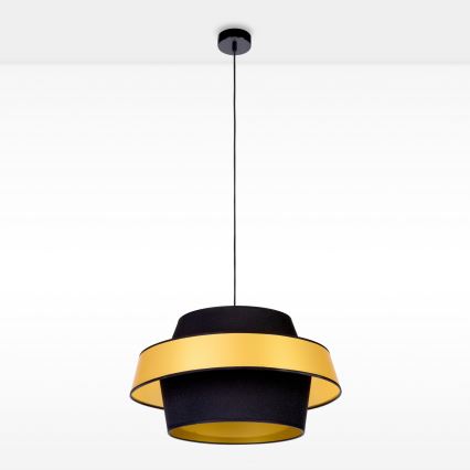 Luster na lanku PRETO GOLD 1xE27/60W/230V – FSC certifikované