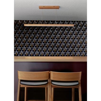 LED Stmievateľný luster na lanku SMAL LED/12W/230V dub