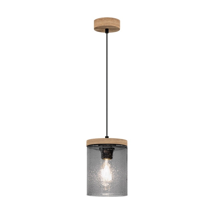 Luster na lanku MONSUN 1xE27/60W/230V borovica