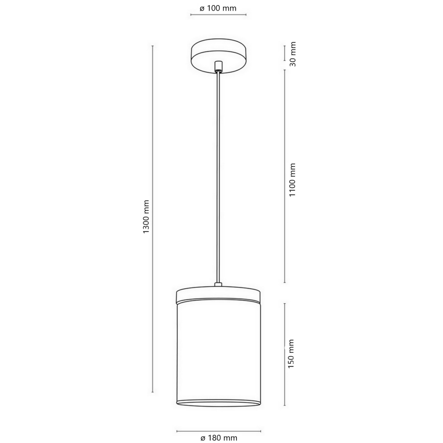 Luster na lanku MONSUN 1xE27/60W/230V borovica