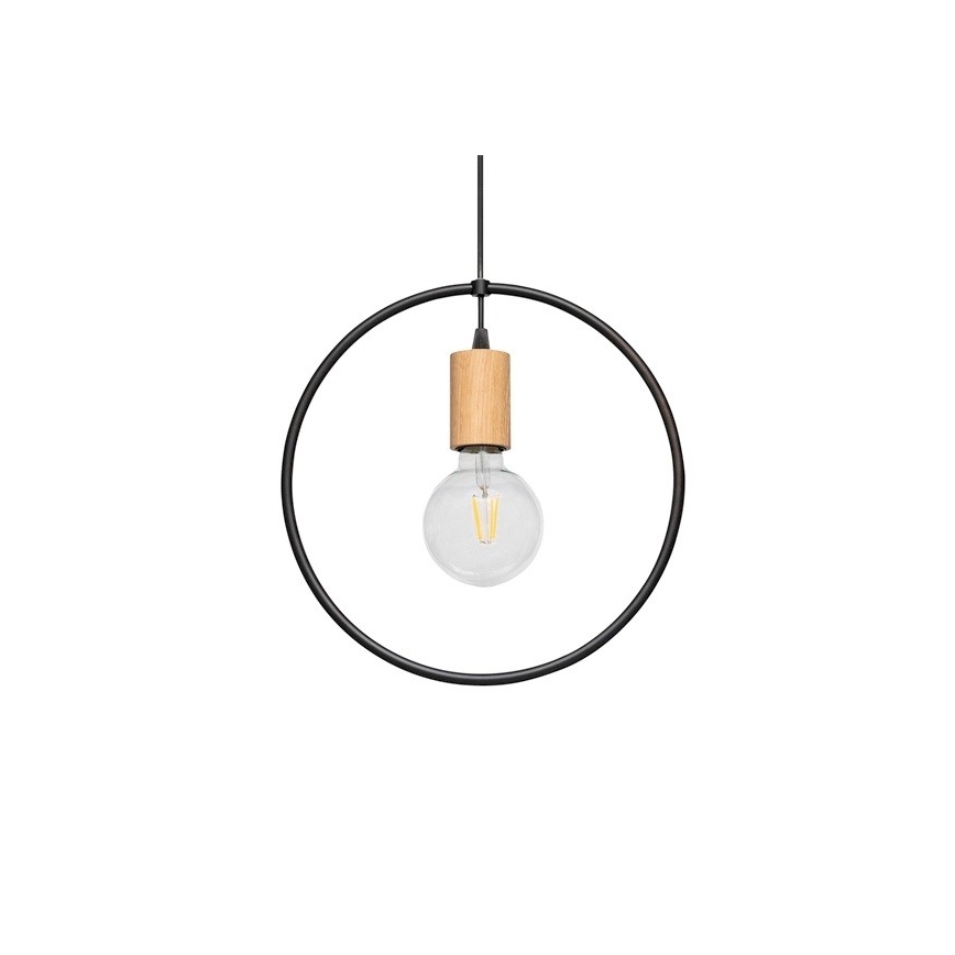 Luster na lanku CARSTEN 1xE27/60W/230V matný dub