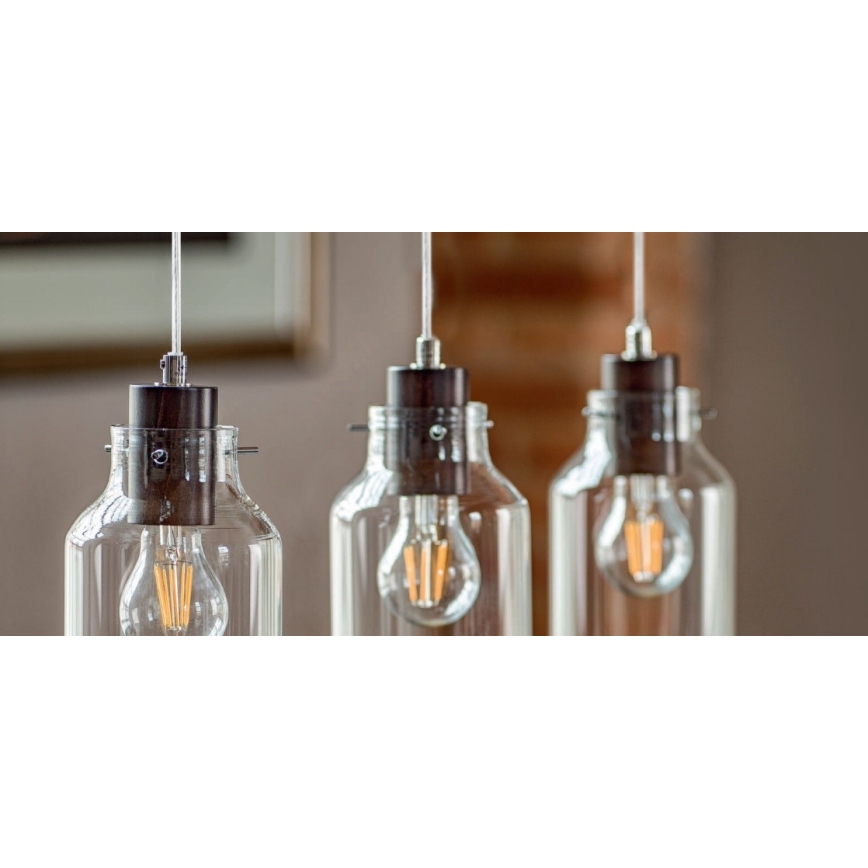 Luster na lanku ALESSANDRO 1xE27/60W/230V buk – FSC certifikované