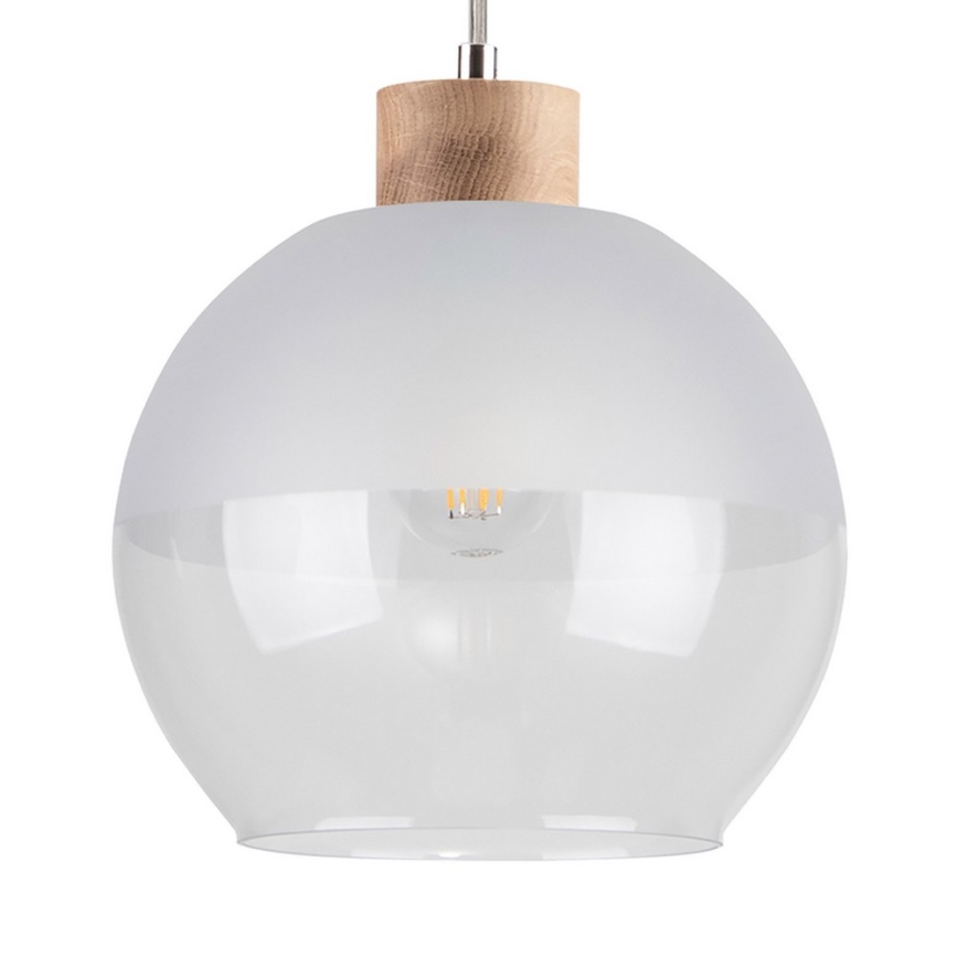 Luster na lanku ALESSANDRO 1xE27/60W/230V dub – FSC certifikované