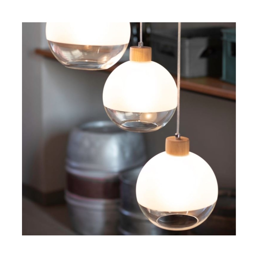 Luster na lanku ALESSANDRO 1xE27/60W/230V dub – FSC certifikované
