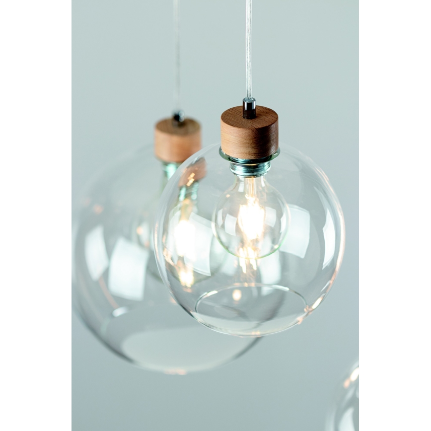 Luster na lanku LAGUNA 1xE27/60W/230V dub – FSC certifikované