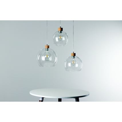 Luster na lanku LAGUNA 1xE27/60W/230V dub – FSC certifikované