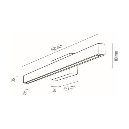 LED Kúpeľňové nástenné svietidlo AQUAVIVA LED/9W/230V 60 cm IP44 dub