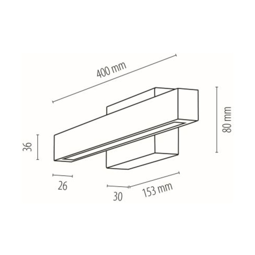 LED Kúpeľňové nástenné svietidlo AQUAVIVA LED/6W/230V 40 cm IP44 dub