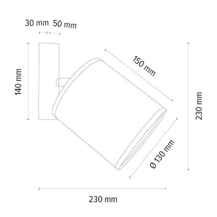 Nástenné bodové svietidlo BENITA 1xE27/25W/230V hnedá/dub – FSC certifikované