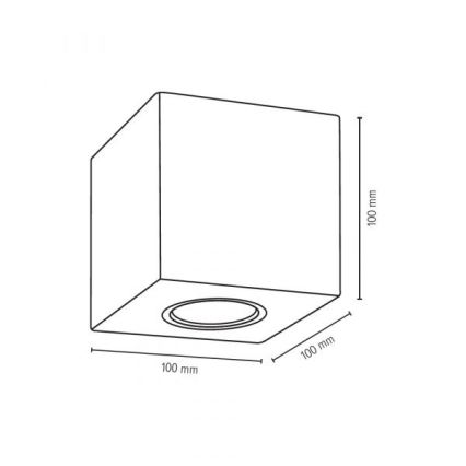 Stropné svietidlo CONCRETEDREAM 1xGU10/6W/230V betón – FSC certifikované