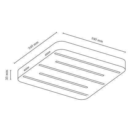 LED Stropné svietidlo NEELE LED/19,5W/230V dub – FSC certifikované