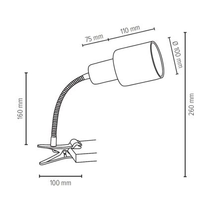 Lampa s klipom TREEHOUSE 1xE27/25W/230V dub