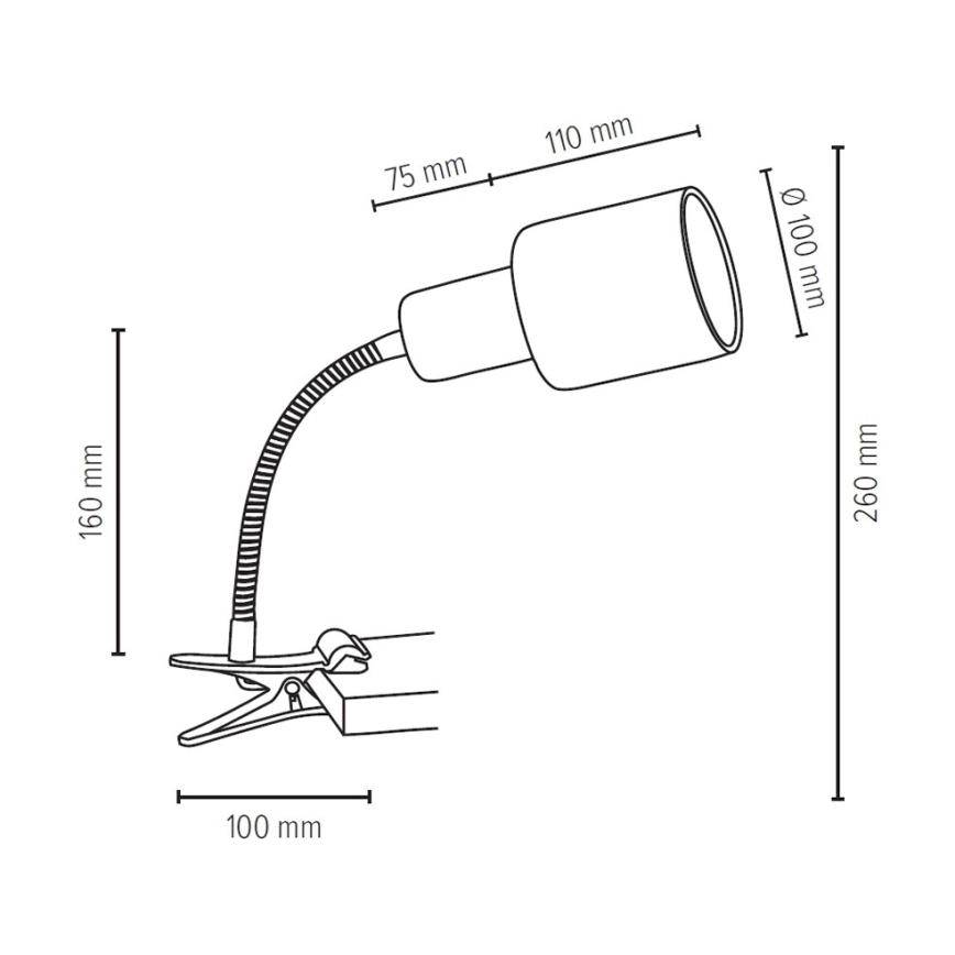 Lampa s klipom TREEHOUSE 1xE27/25W/230V dub