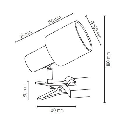 Lampa s klipom TREEHOUSE 1xE27/25W/230V dub – FSC certifikované