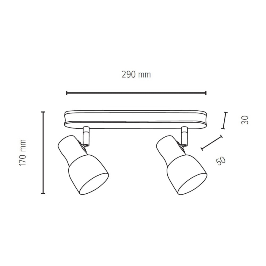Bodové svietidlo SVANTJE 2xE14/40W/230V breza