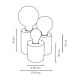 Stolná lampa VINCENT 3xE27/15W/230V breza – FSC certifikované