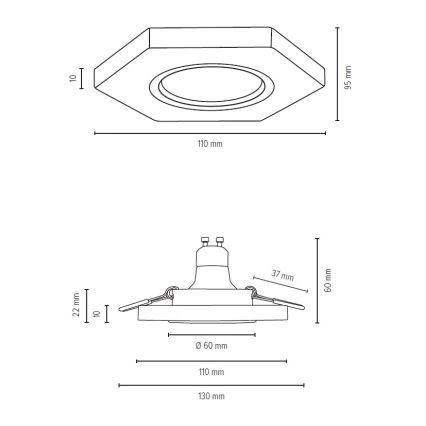 LED Podhľadové svietidlo VITAR 1xGU10/5W/230V CRI 90 buk – FSC certifikované