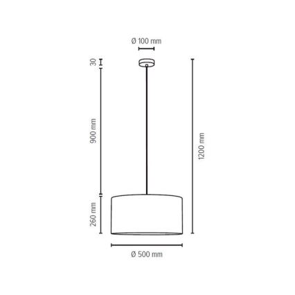 Luster na lanku SCARLETT 1xE27/60W/230V – FSC certifikované