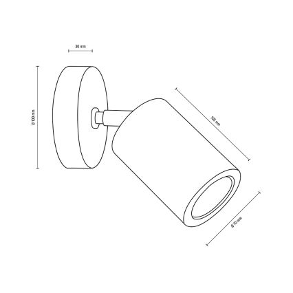 LED Nástenné bodové svietidlo MATTI 1xGU10/5W/230V dub – FSC certifikované